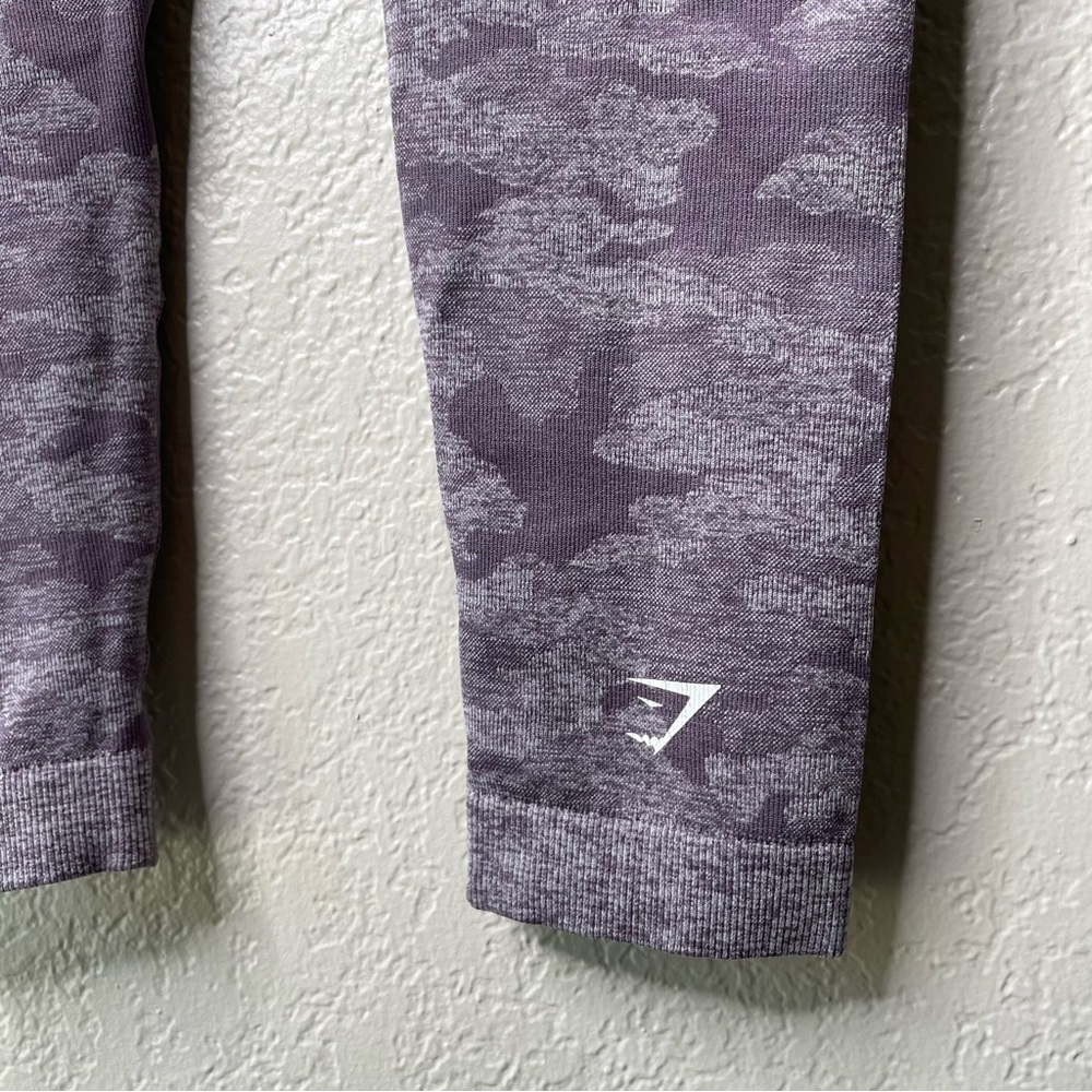 Gymshark Camo Seamless Leggings Purple Workout Running - Picture 8 of 8